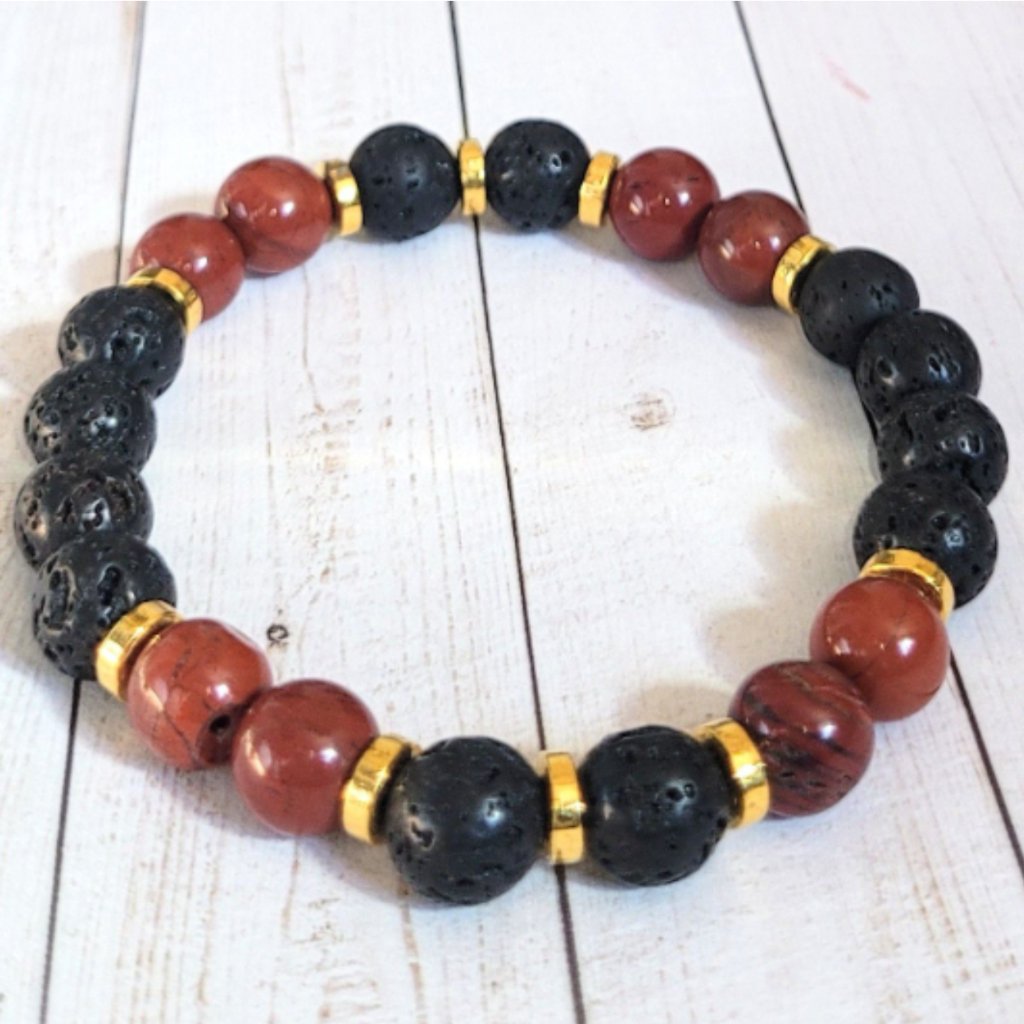 Red Jasper Diffuser Bracelet